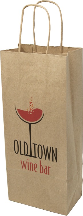 Full Color 1-Sided Natural Handle Shopper Bag (5.5" X 13" X 3.25")