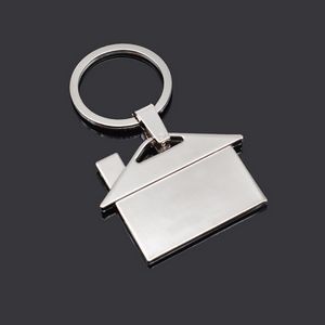 Charming Dual Window House Shaped Keychain 4