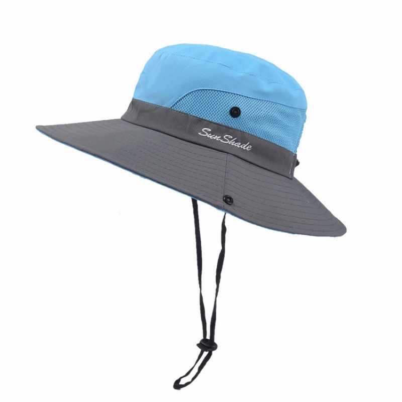 Ponytail Hole Outdoor Fisherman'S Hat 9