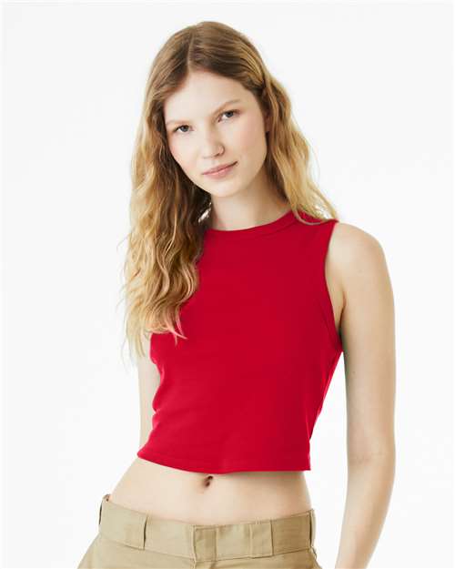 Women's Micro Rib Muscle Crop Tank - 1013 13