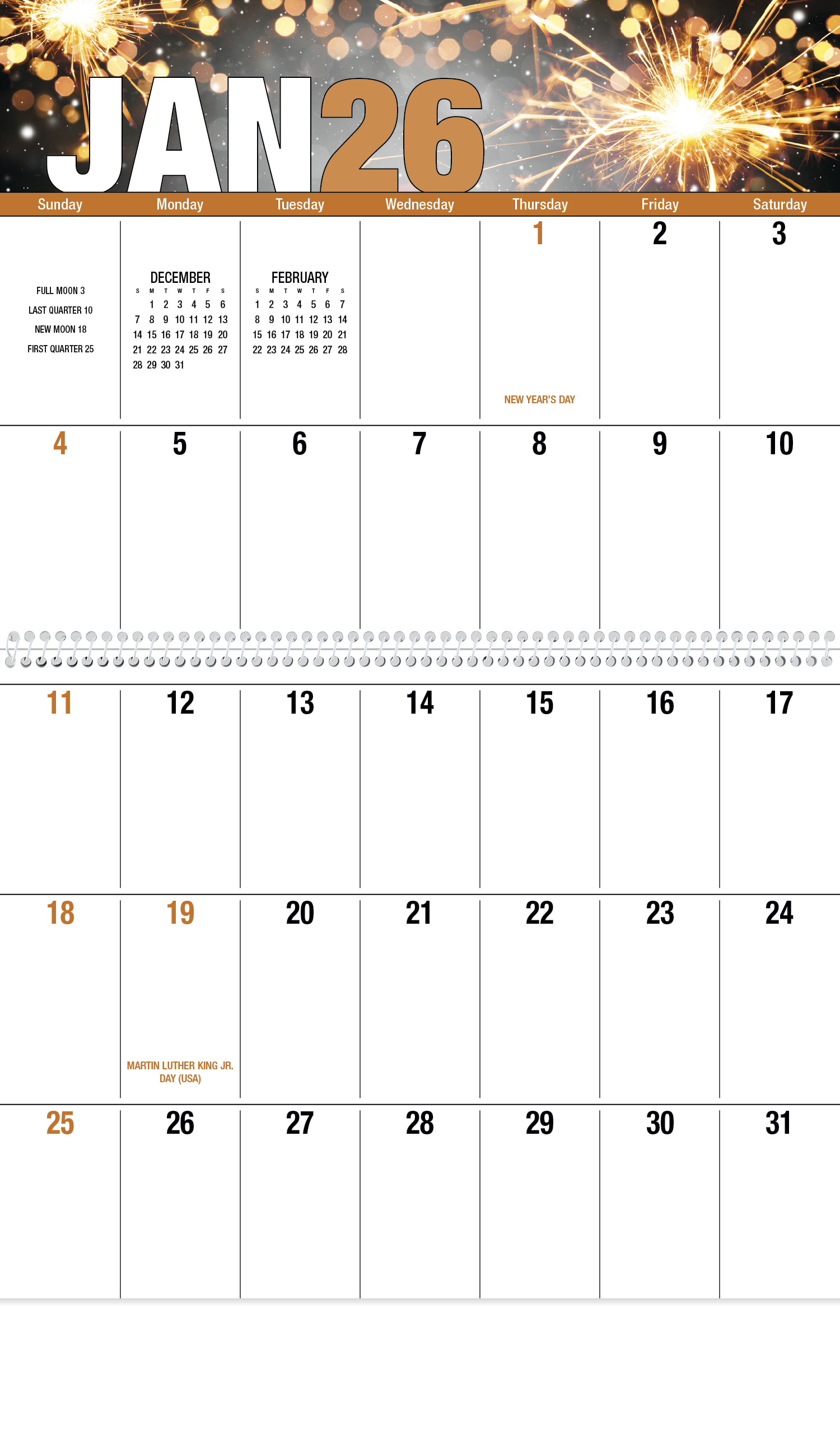 Good Value™ Seasonal Expressions Big Block Calendar 10