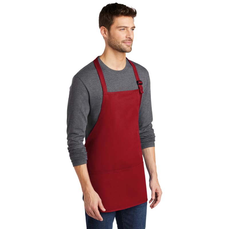 Port Authority Medium-Length Apron With Pouch Pockets. 35