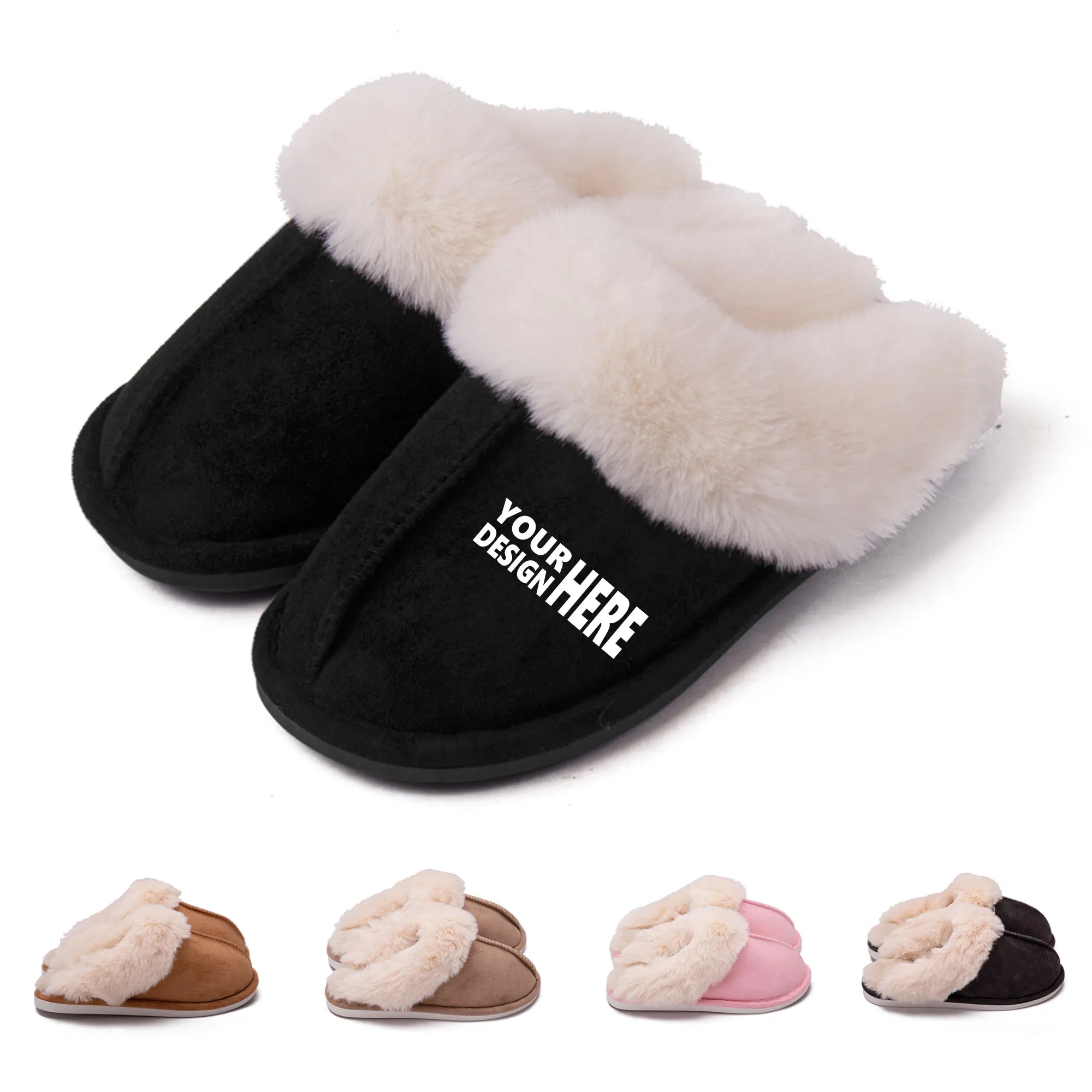 Custom Embroidered Plush Slippers - Multiple Sizes 6