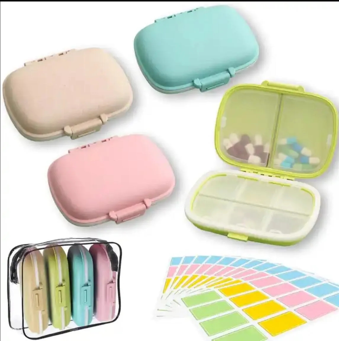 8 Compartments Travel Pill Organizer Box 2