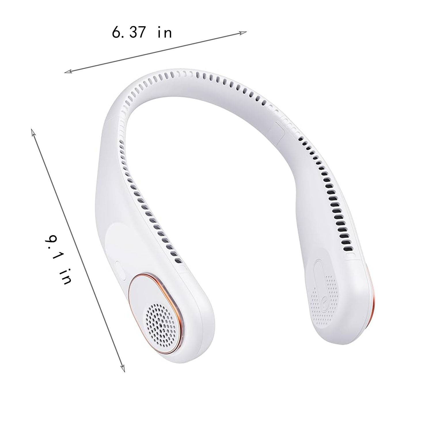 Plastic USB Rechargeable Hanging Neck Fan 5