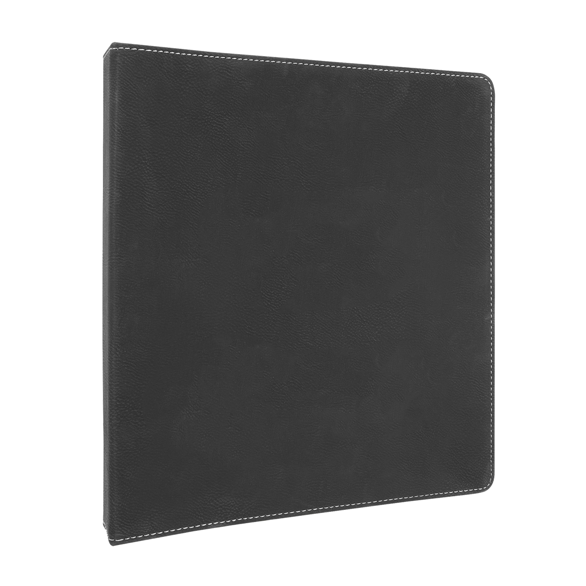 10 " x 11 " Black/Silver Leatherette 3-Ring Binder w/ 1" Slant D-Rings 2