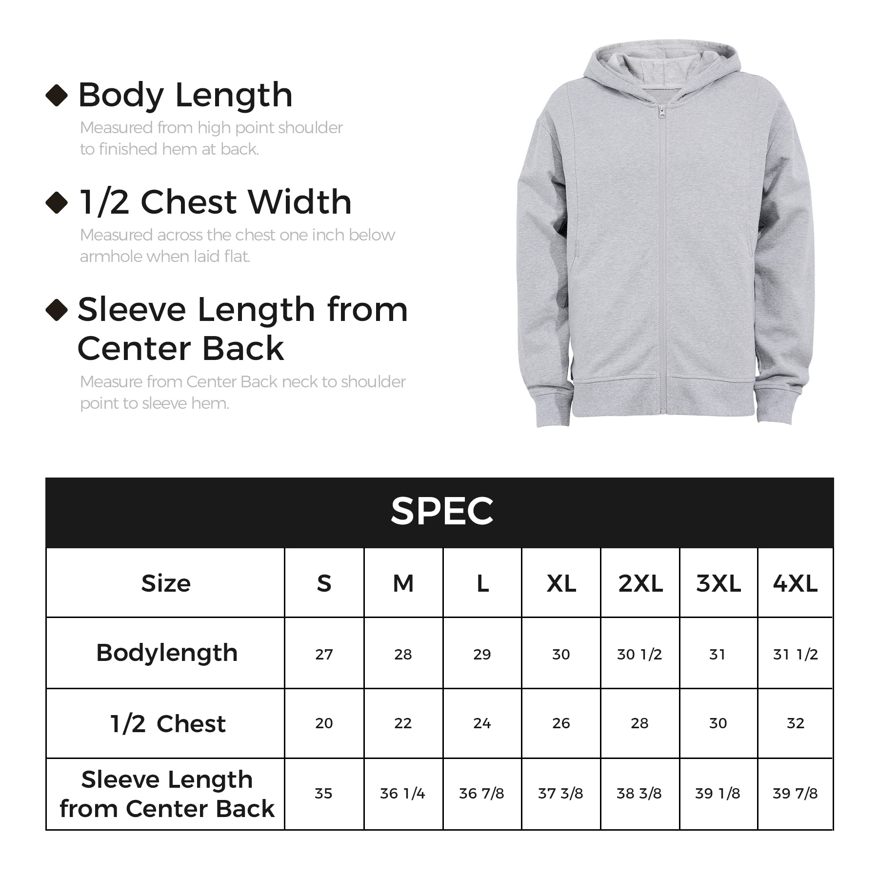 100% Cotton Unisex Fleece Full-Zip Hooded Sweatshirt 10