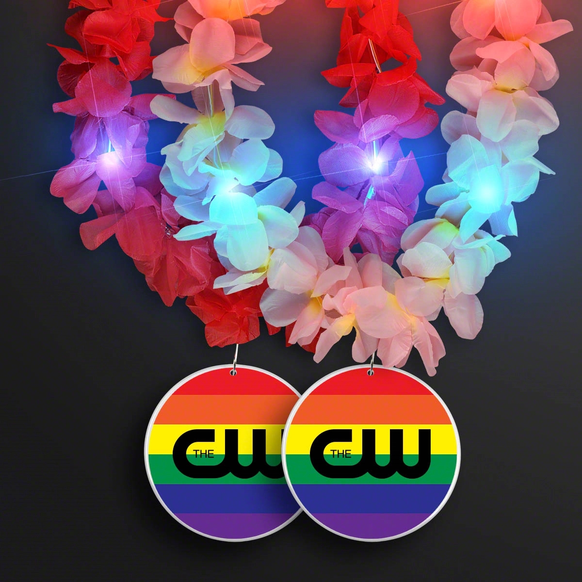 Light Up Hawaiian Leis with Custom Rainbow Medallion 2