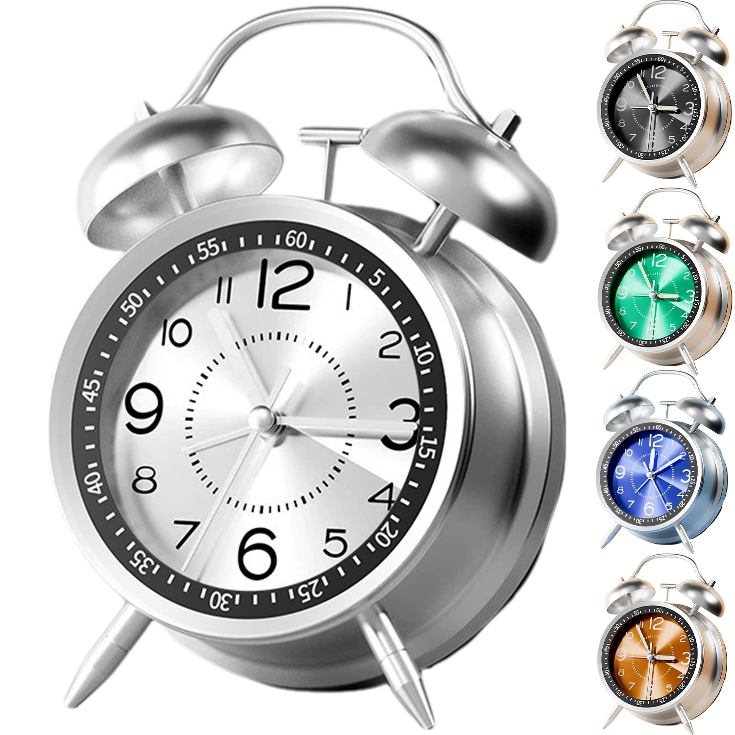 Metal Mechanical Bell Alarm Clock 7