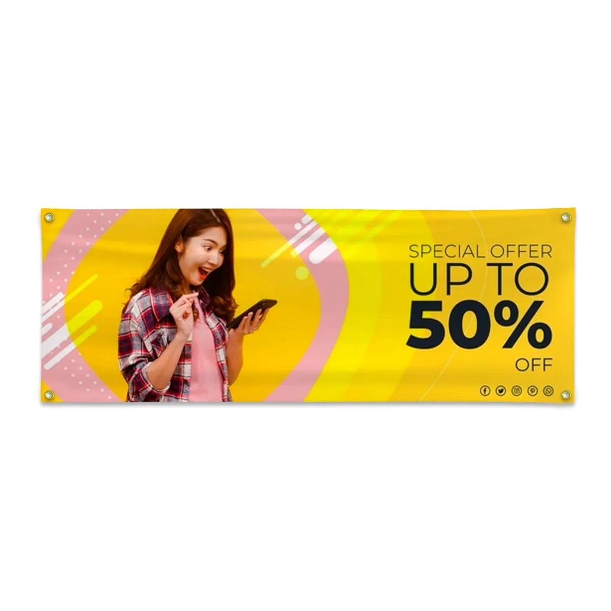 Digital Printed 15 oz Vinyl Smooth Banner 6-10 sq/ft 2