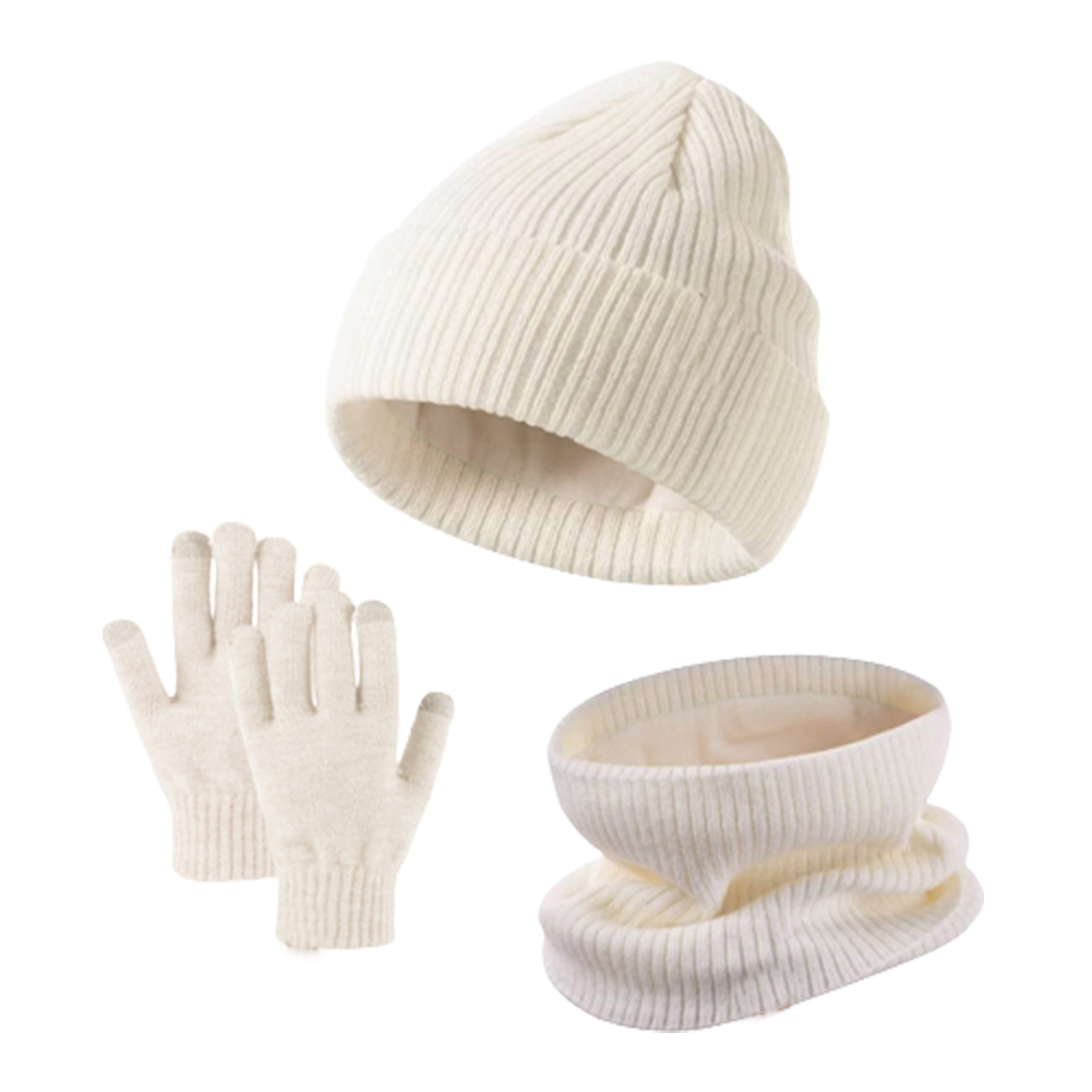 Kids Winter Cap Scarf Warm Set 3