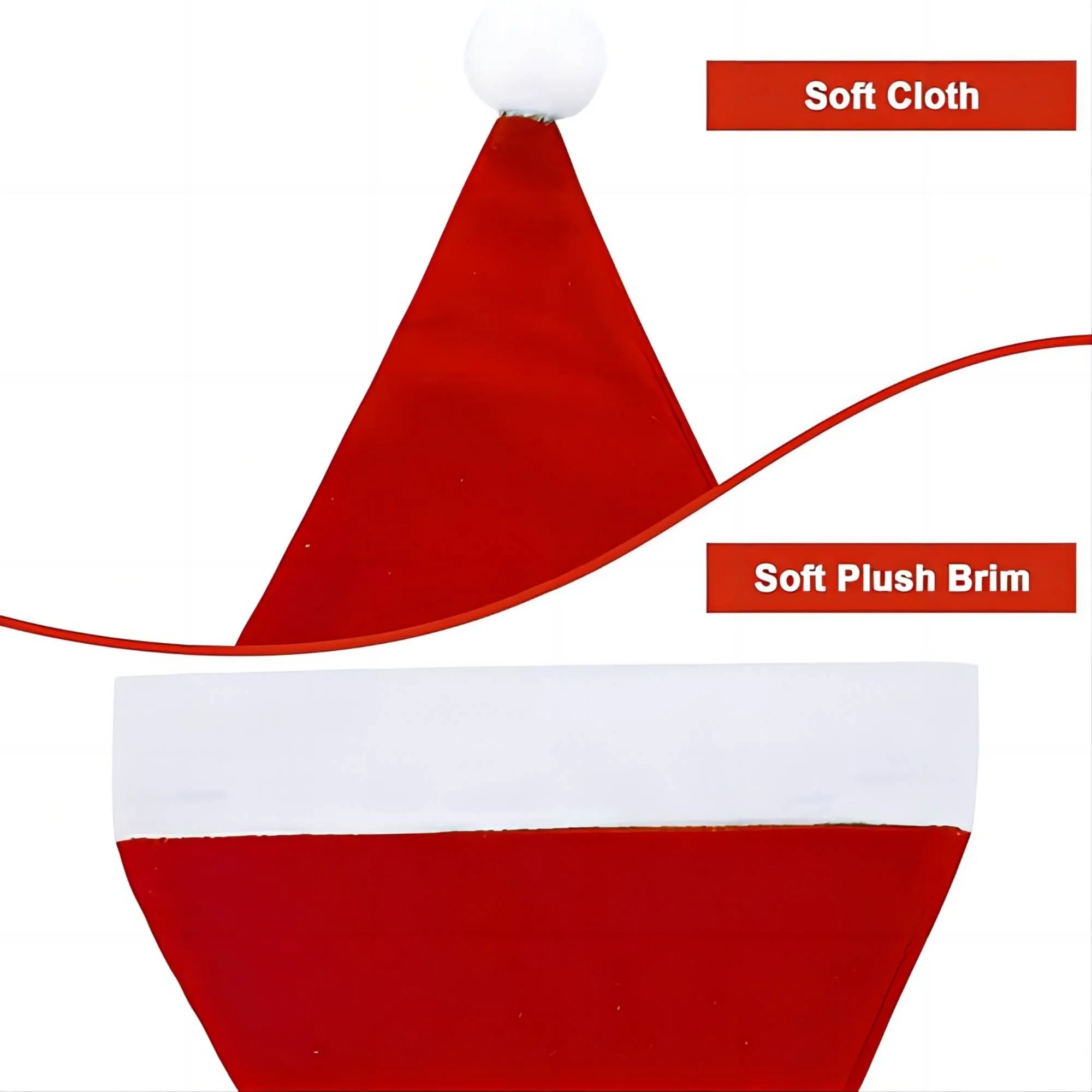 Santa Claus Hat Unisex Red New Year Festive Party Supplies 2