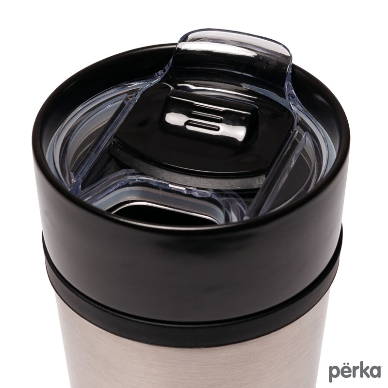 Perka® Linden 14 oz. Double Wall Ceramic Tumbler w/  Stainless Steel Outer 19