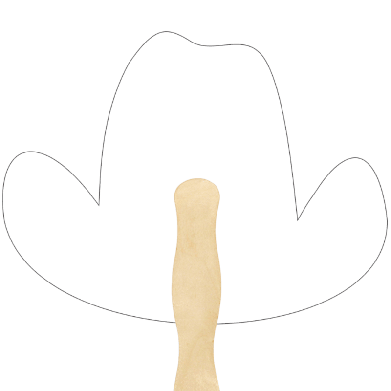 Cowboy Hat Hand Fans 4
