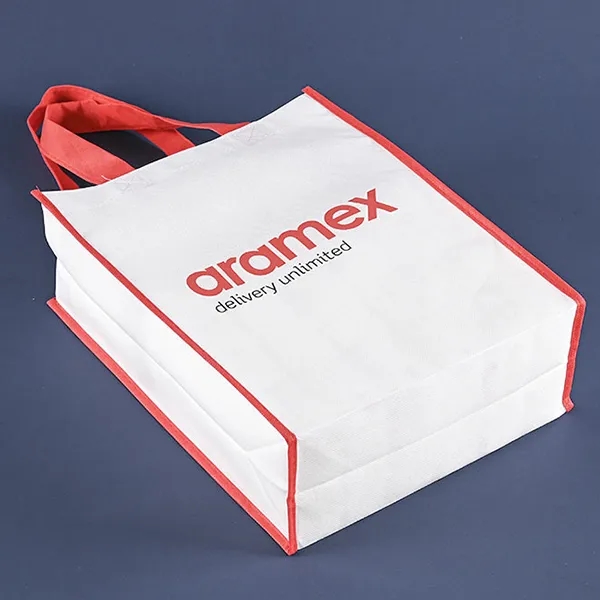 Rpet Non-woven Bag with color trim -14x17x4 4