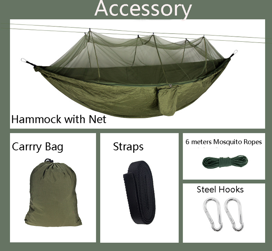 Custom Camping Portable Hammock w/Mosquito Net 5