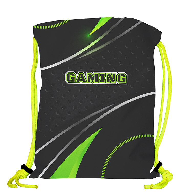 Super Drawstring Pack (Two side Imprint)-Neon Yellow Heavy Rope 3