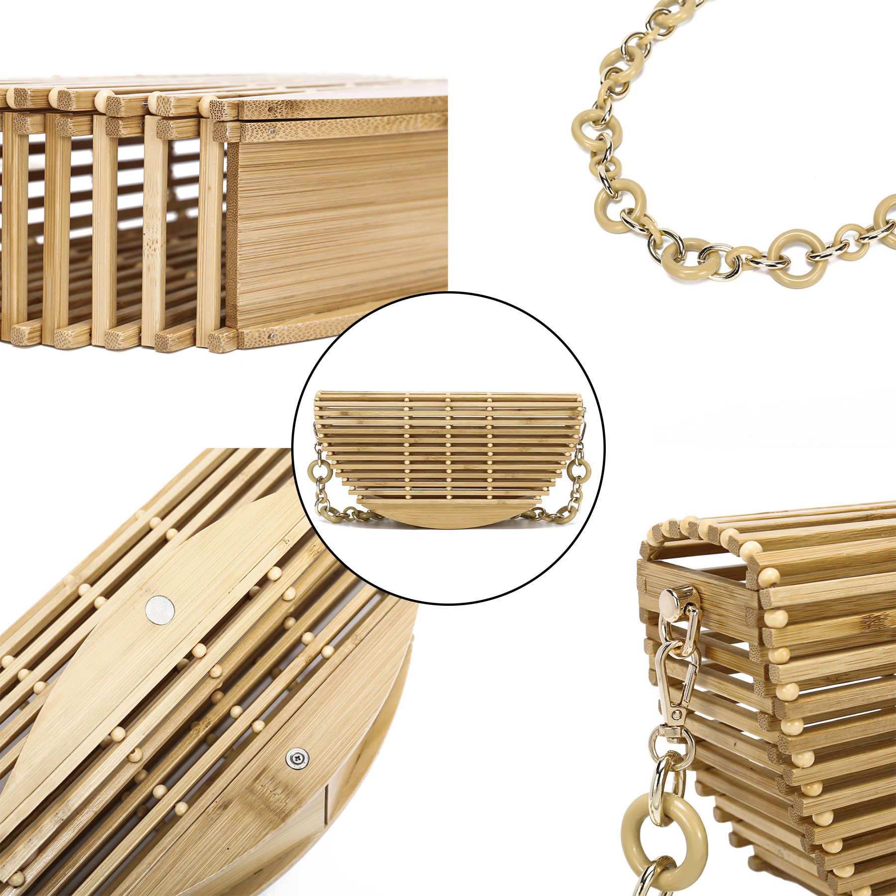 Wood Simple bamboo shoulder cross-body bag 6