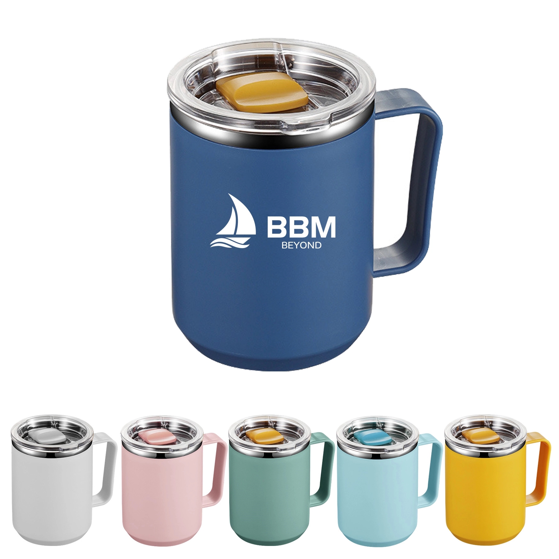 16Oz Stainless Steel Coffee Mug w/ Lid 2