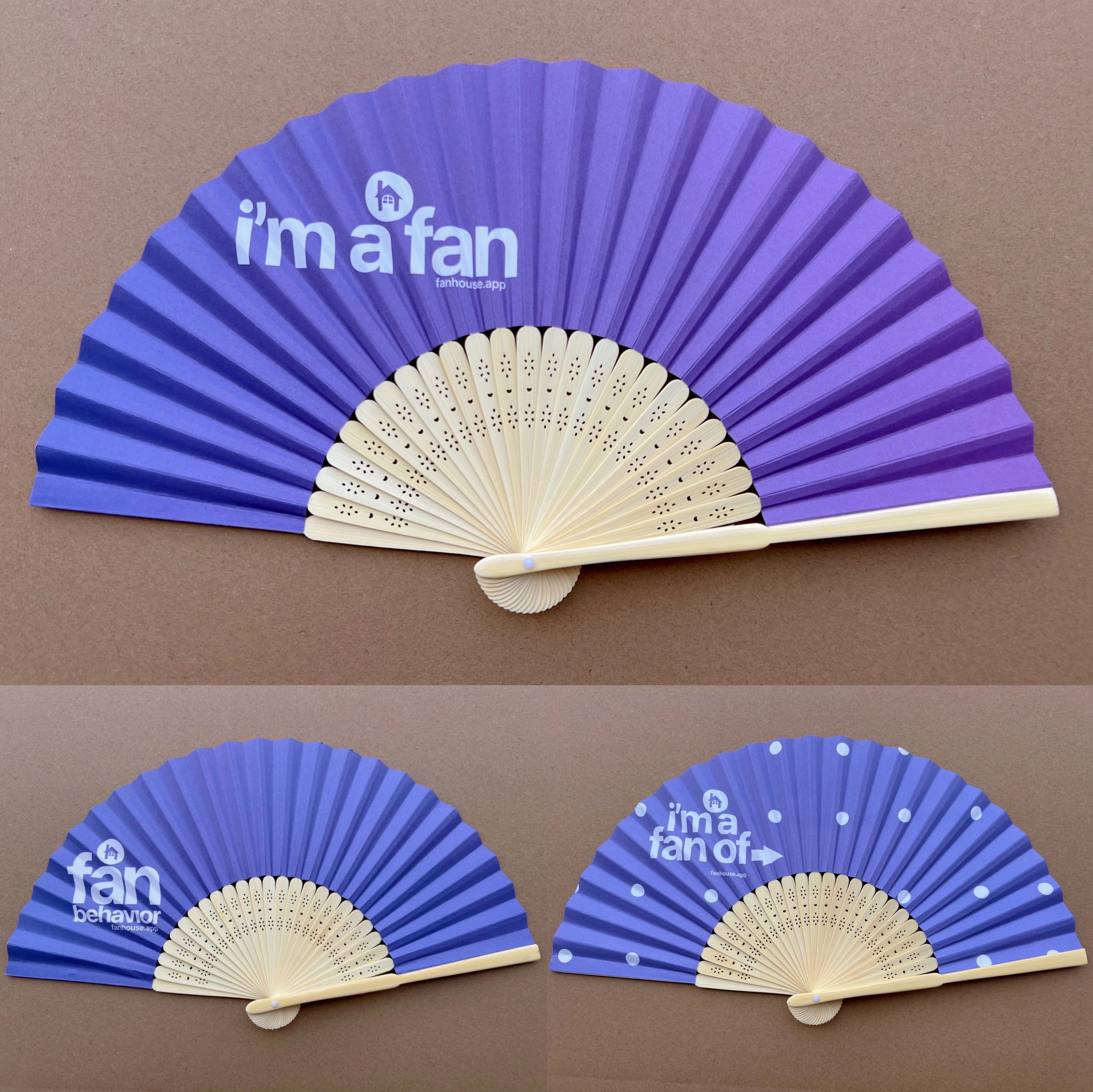 Bamboo Frame Crafted Folding Paper Fan 3