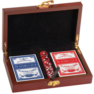 Rosewood Finish Card And Dice Set 1