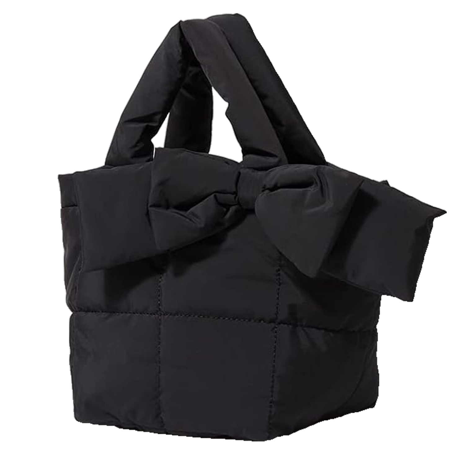 Female Simple Soft Down Bowknot Handbag Tote Bag 13