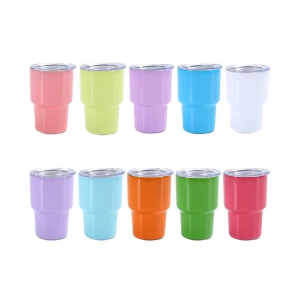 2oz Tumbler Shot Glass for Sublimationwith lids and straws 13
