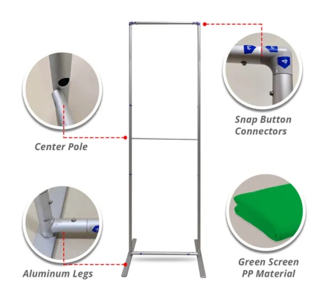 Economy Green Screen Backdrop Stands 4