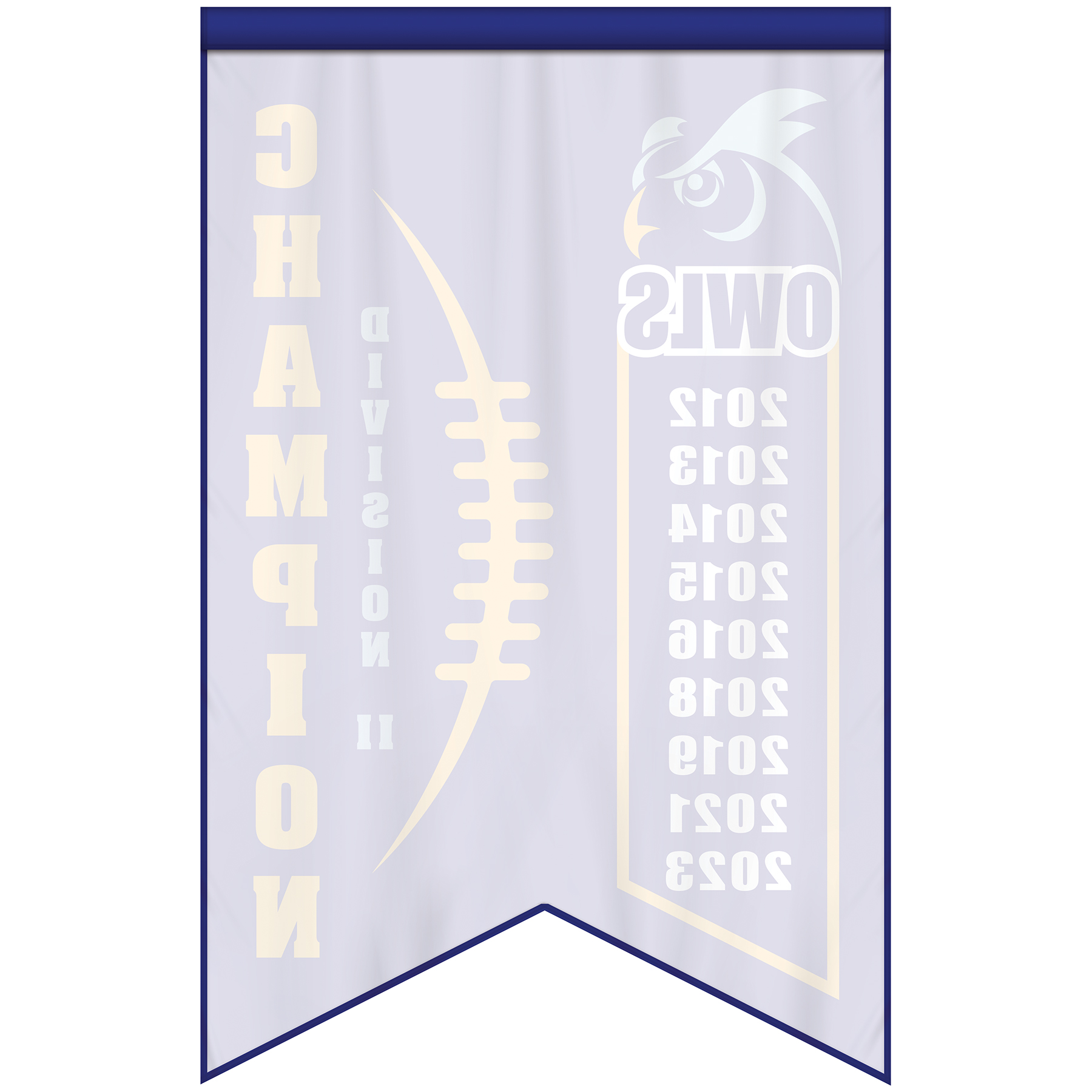 4' x 6' Championship Banner Single Sided Dove Tail Cut 5