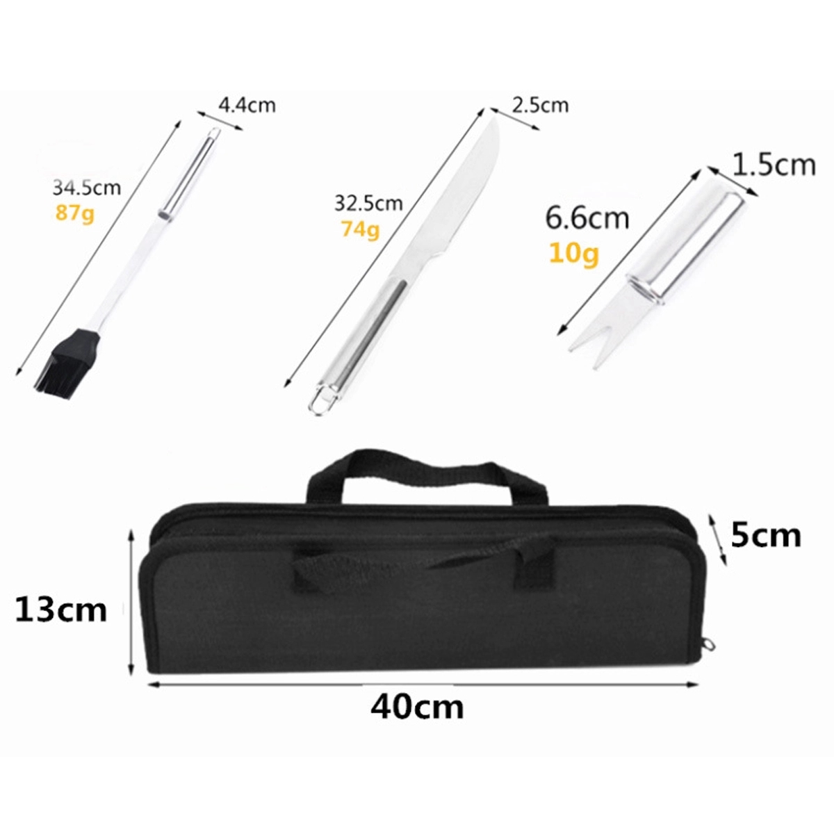 BBQ Grill Accessories 9 PCS Stainless Steel Grilling Tools 4