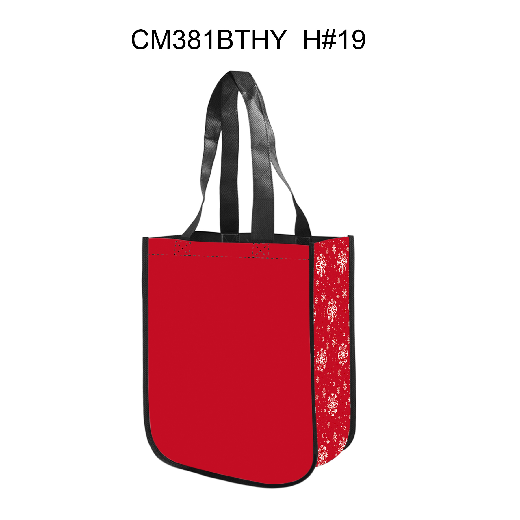 Free Shipping Christmas Design Gusset Laminated Tote Bag 38