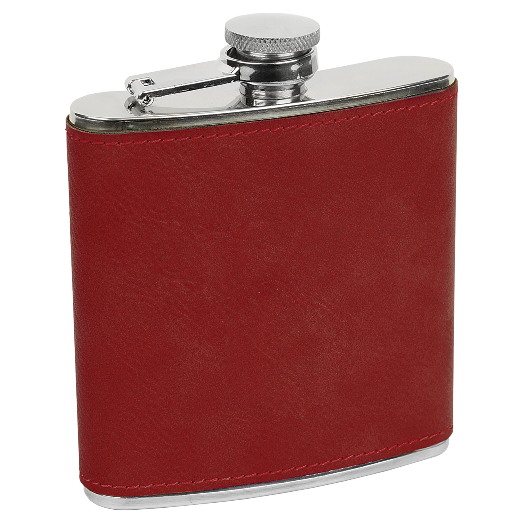 Laser Engraved Leatherette Stainless Steel 6oz Flask 7