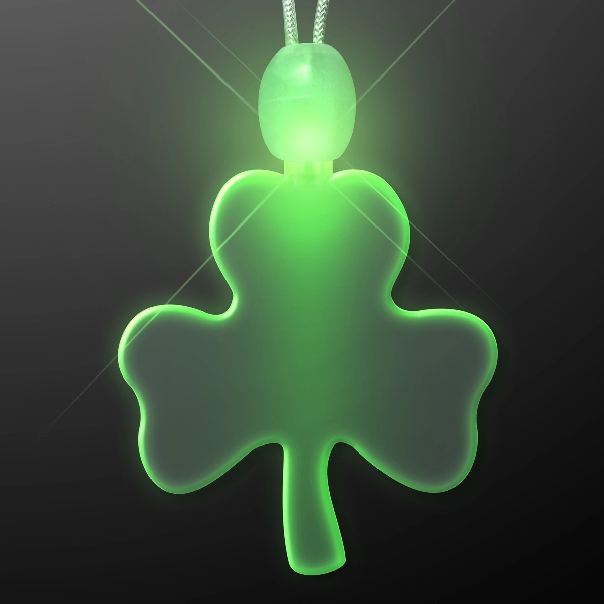Light-up acrylic shamrock LED necklace 2