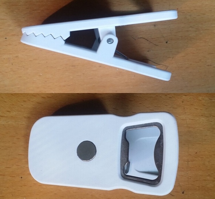 Plastic Promotional Fridge Magnet Clip with Bottle Opener 2