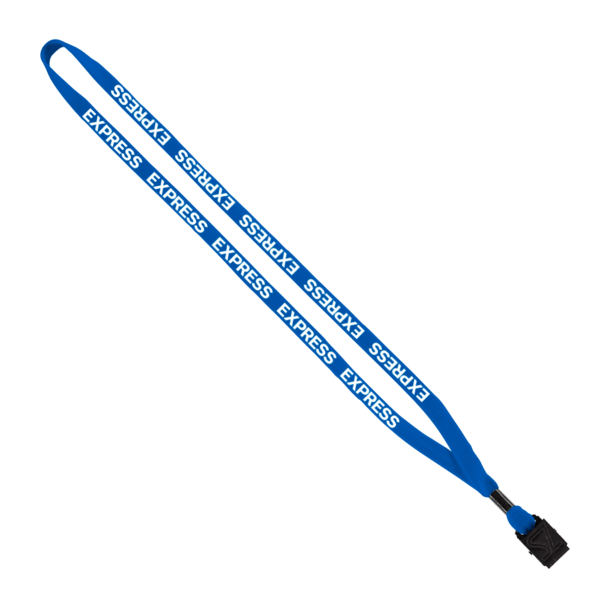 1/2" Cotton Lanyard with Metal Crimp & Split-Ring 93