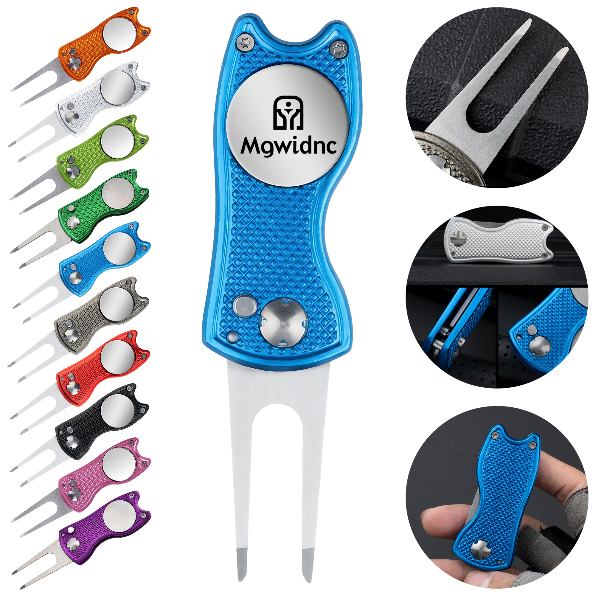 Aluminum Golf Ball Fork with Auto Spring Open