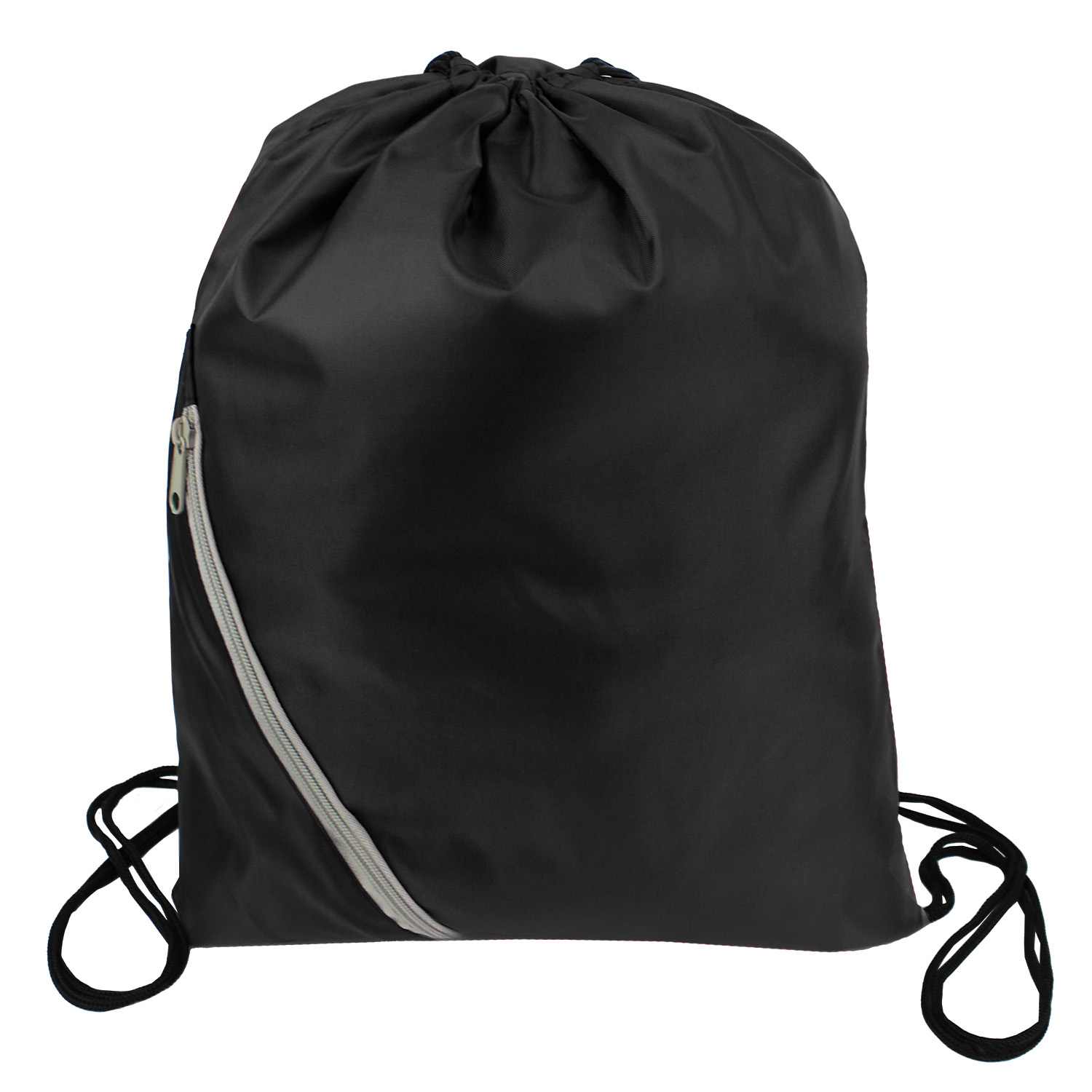 Zipper Pocket Drawstring Backpack