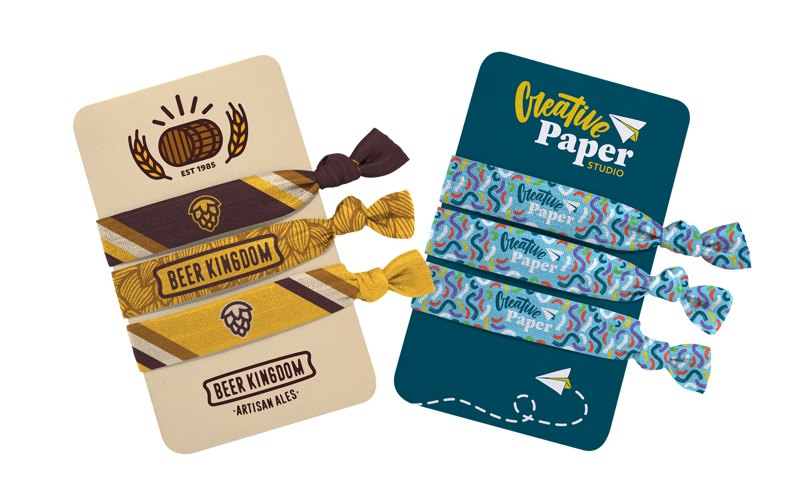 3 Piece Knotted Hair Tie Set with Card