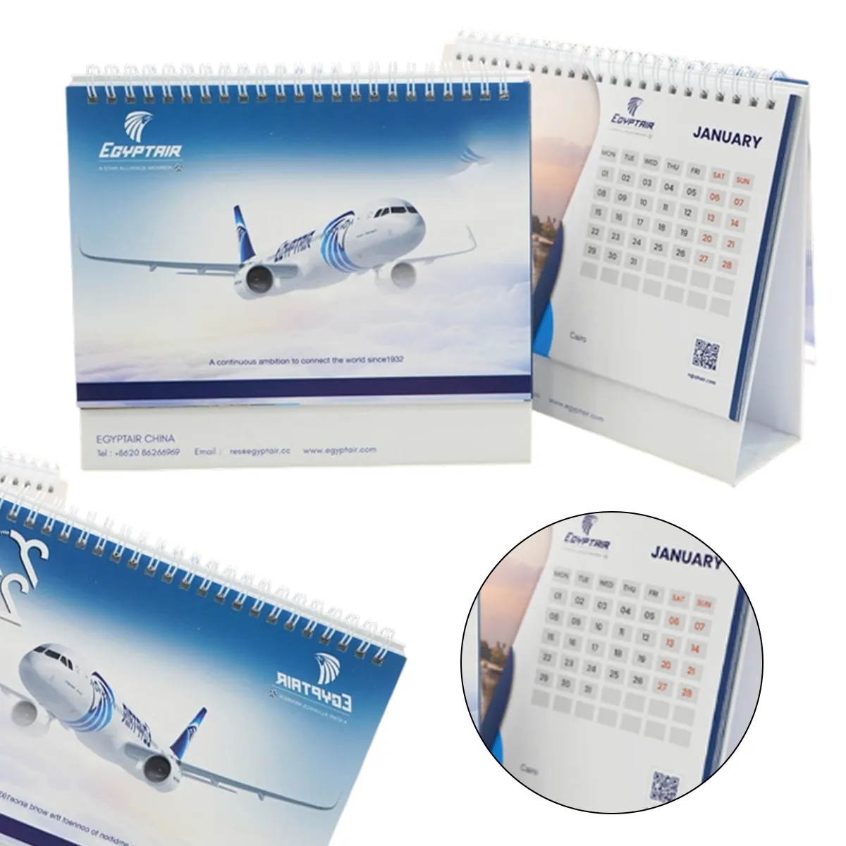 2026 Spiral Bound Tent Stand Desk Calendar 2
