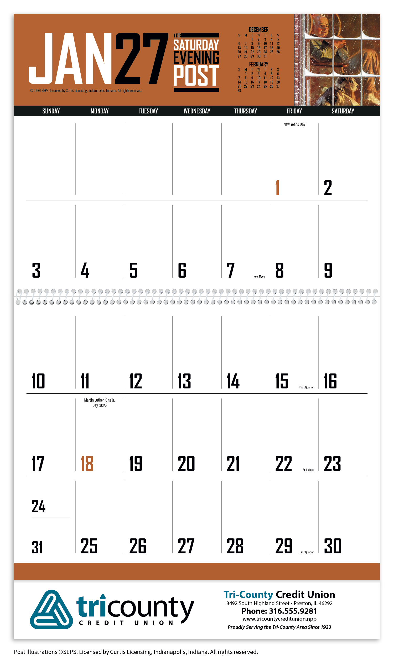 Triumph® Calendars Big Block Memo 40