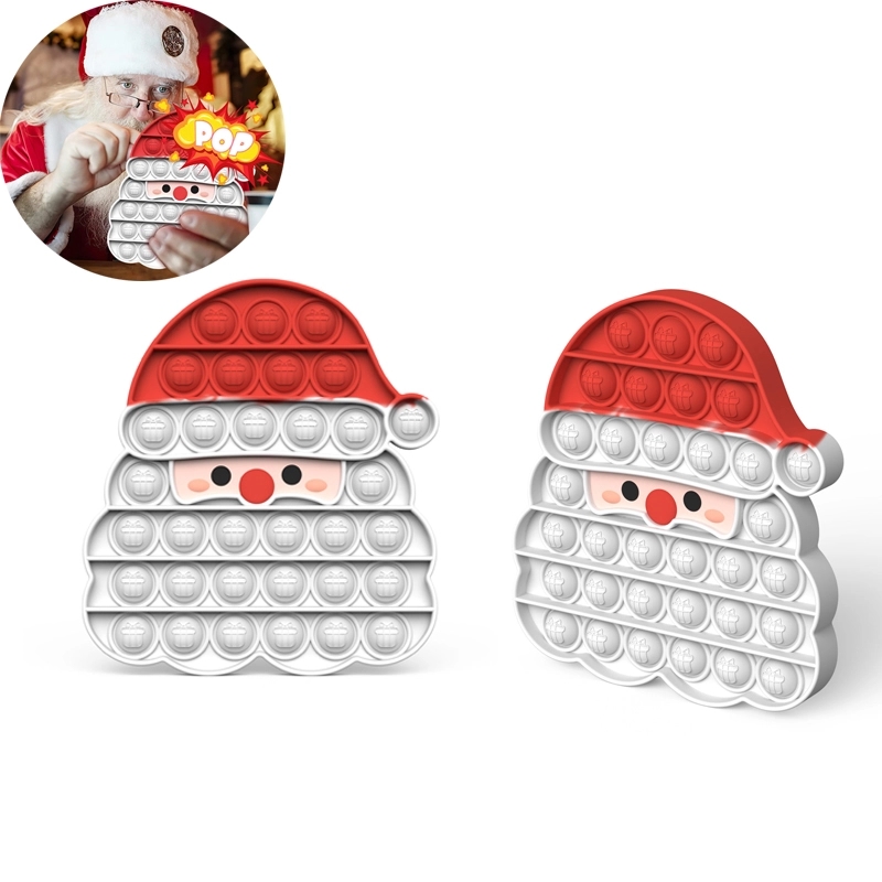 Santa Claus Shaped Pop Push Bubble Fidget Toy 3