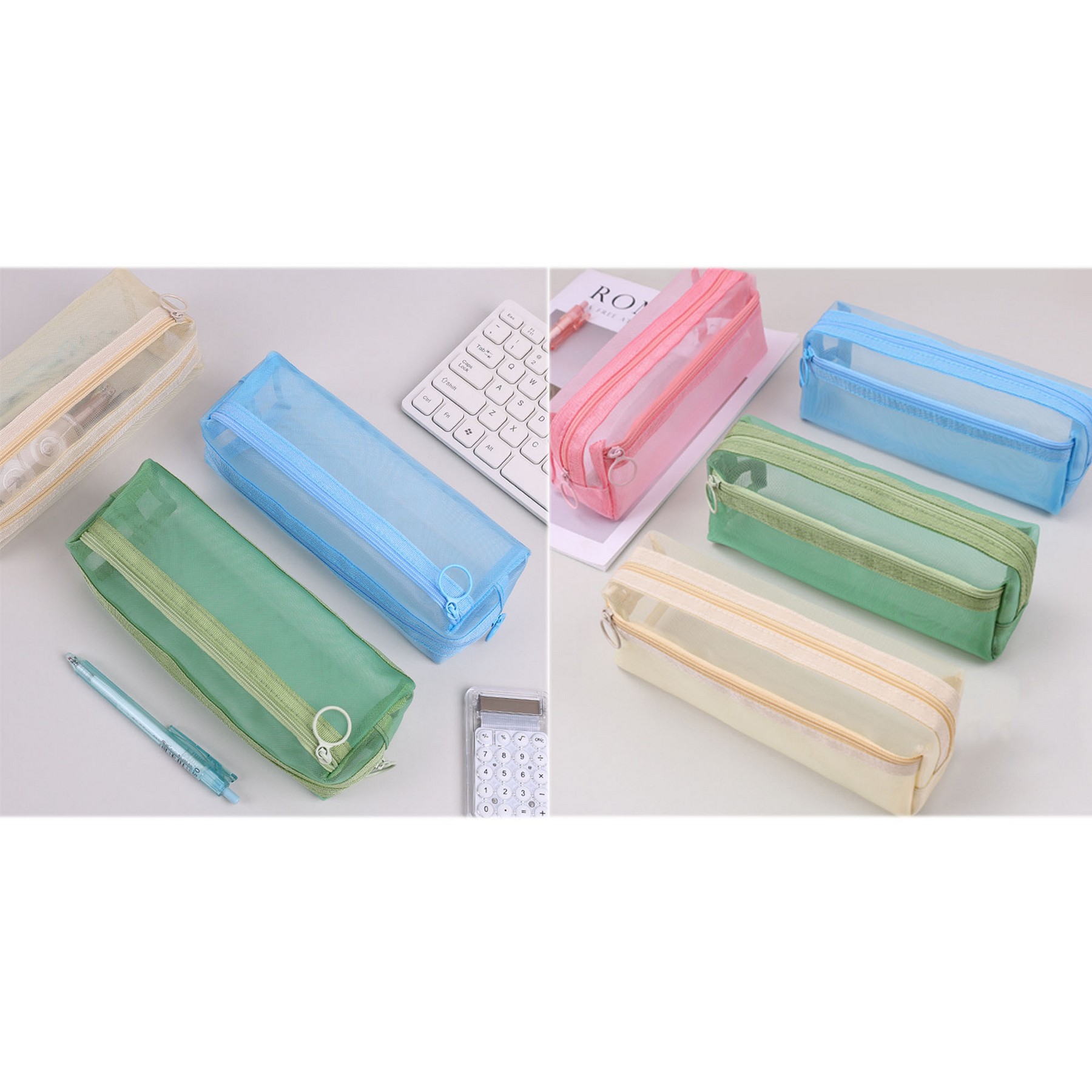 Pieces Pencil Pouch Clear Makeup Bags 4