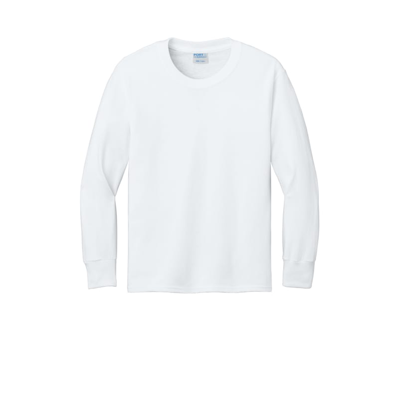 Port & Company Youth Long Sleeve Core Cotton Tee. 134