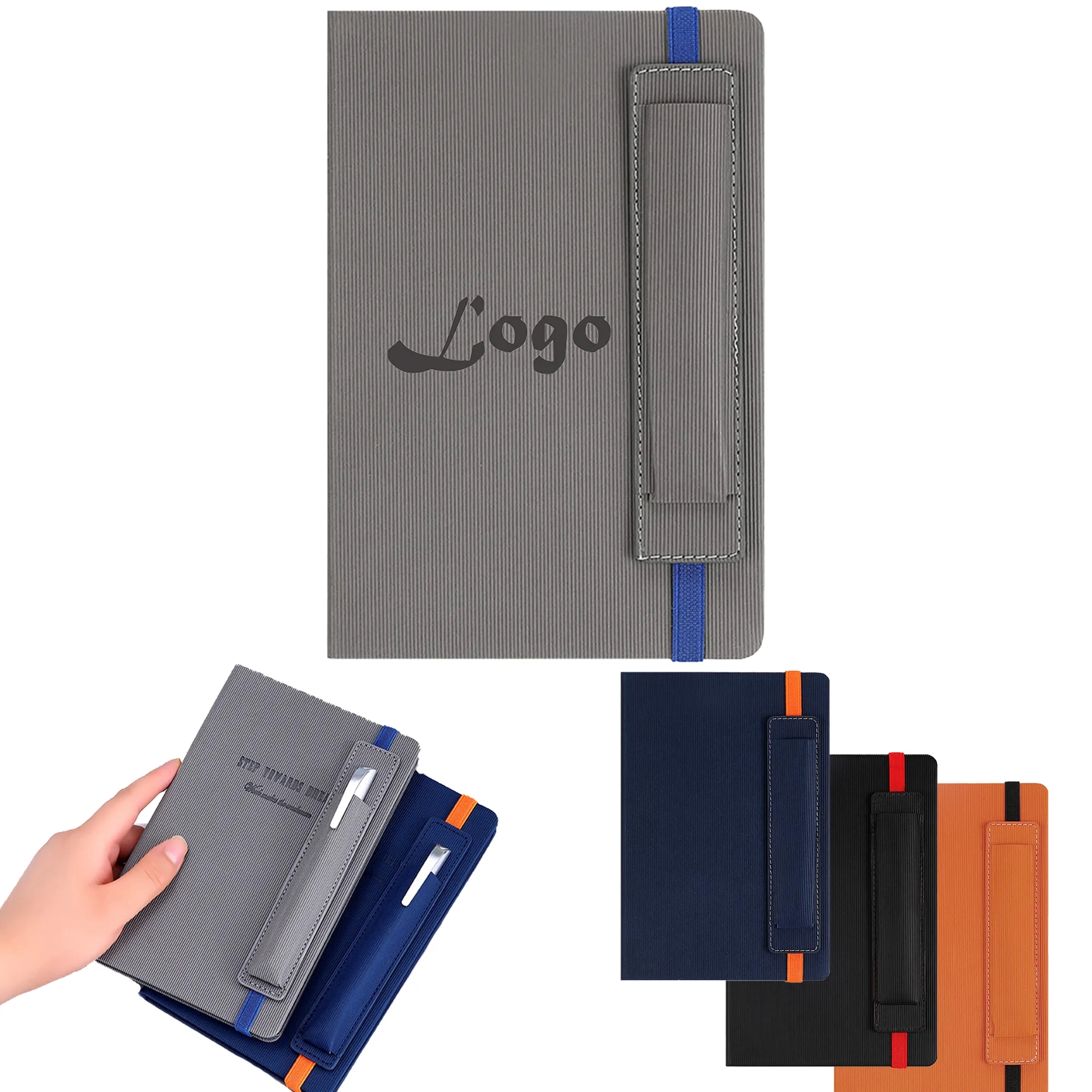 Leather Notebook With Pen Holder 3