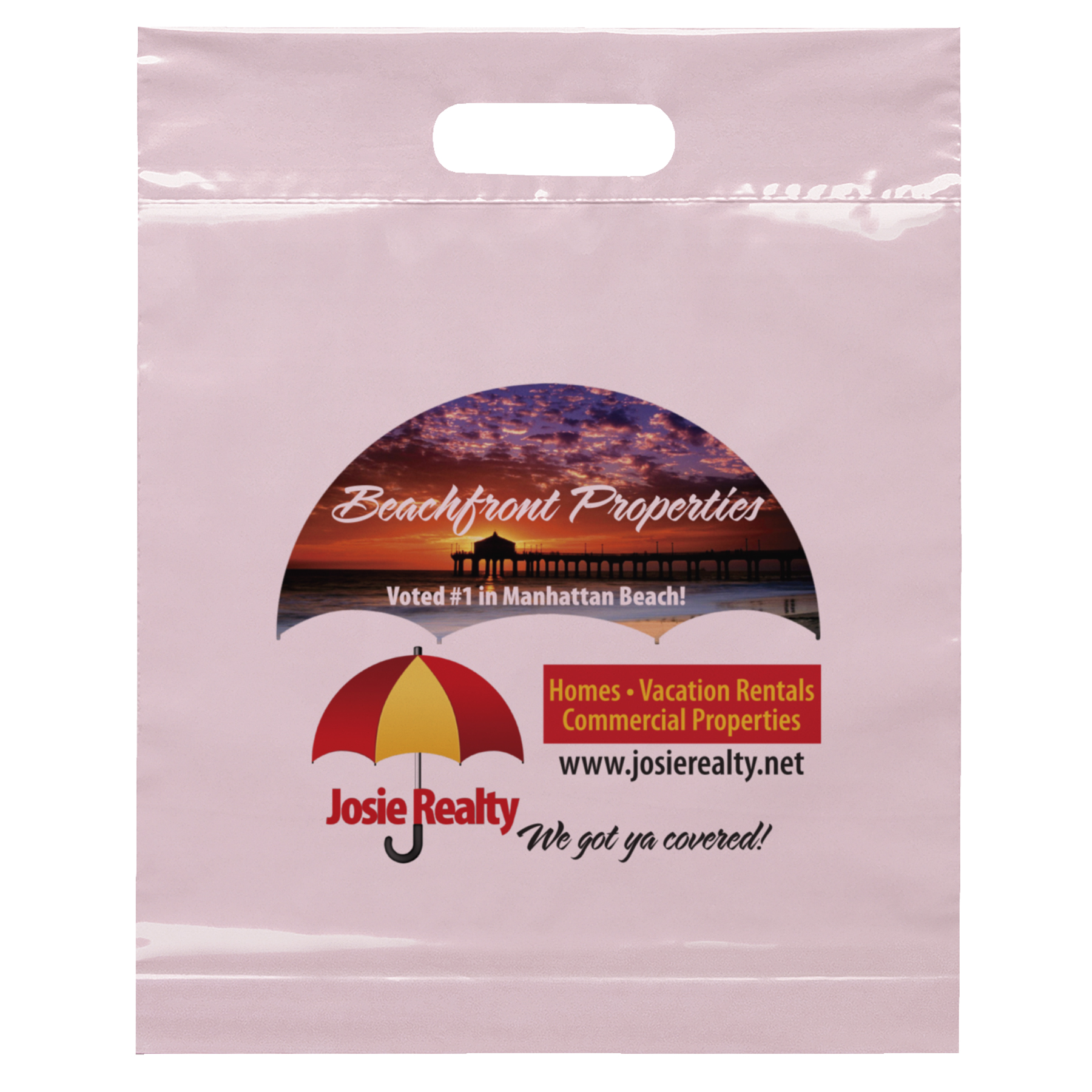 Die Cut Handle Bag - 12W x 15H x 3 - Dynamic Color 2