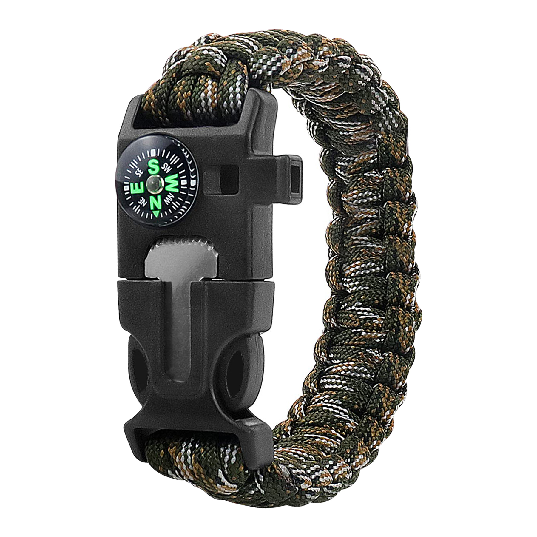 6-In-1 10'' Survival Polyester Paracord Bracelet 1