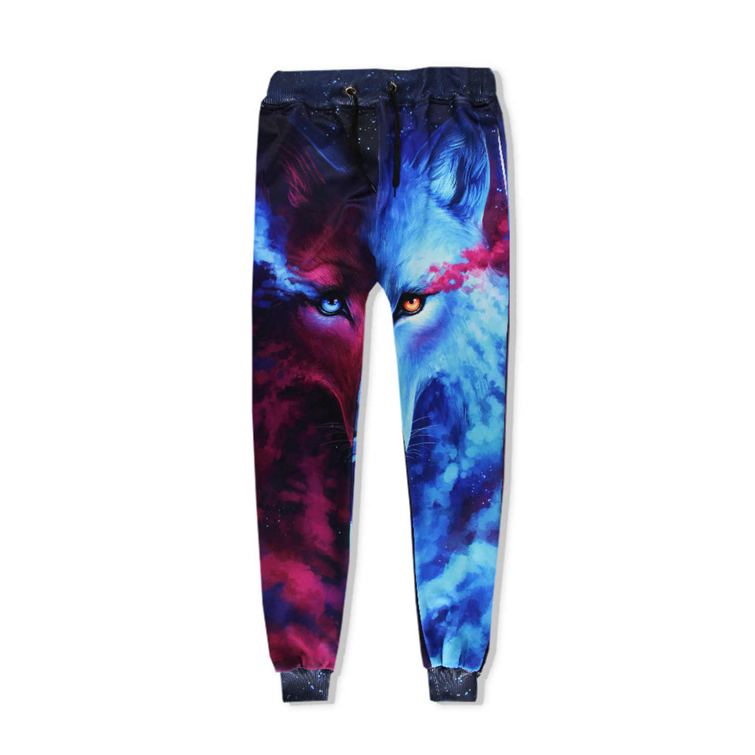 Men Drawstring Colorful Starry Sky Pattern Pants 5