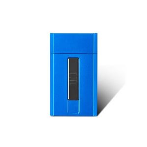 Slim Metal Cigarette Case With Built In USB Rechargeable Lighter 12