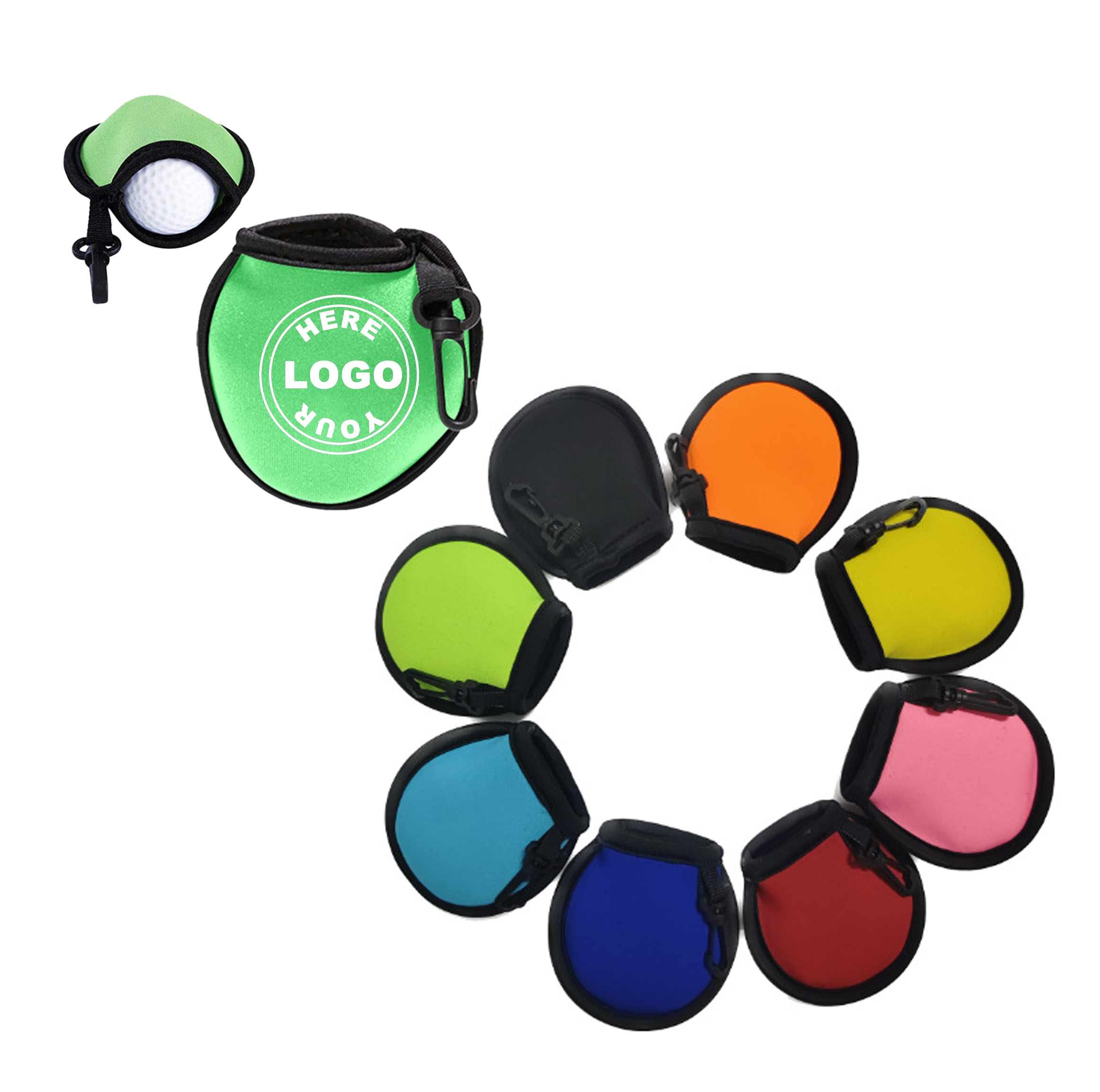 Customizable Portable Golf Ball Cleaner Pouch 3
