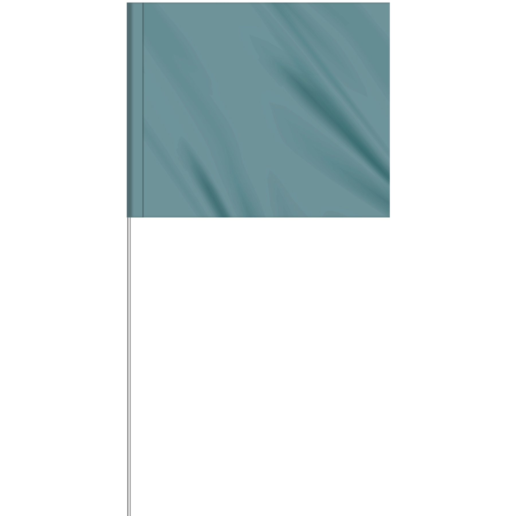 1-Color 5" x 6" Custom Vinyl Marking Flag w/ 27" Plastic Staff 32